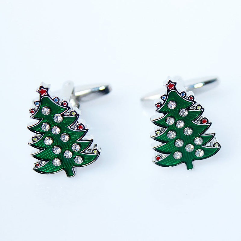 Christmas Tree Cuff Links Front View