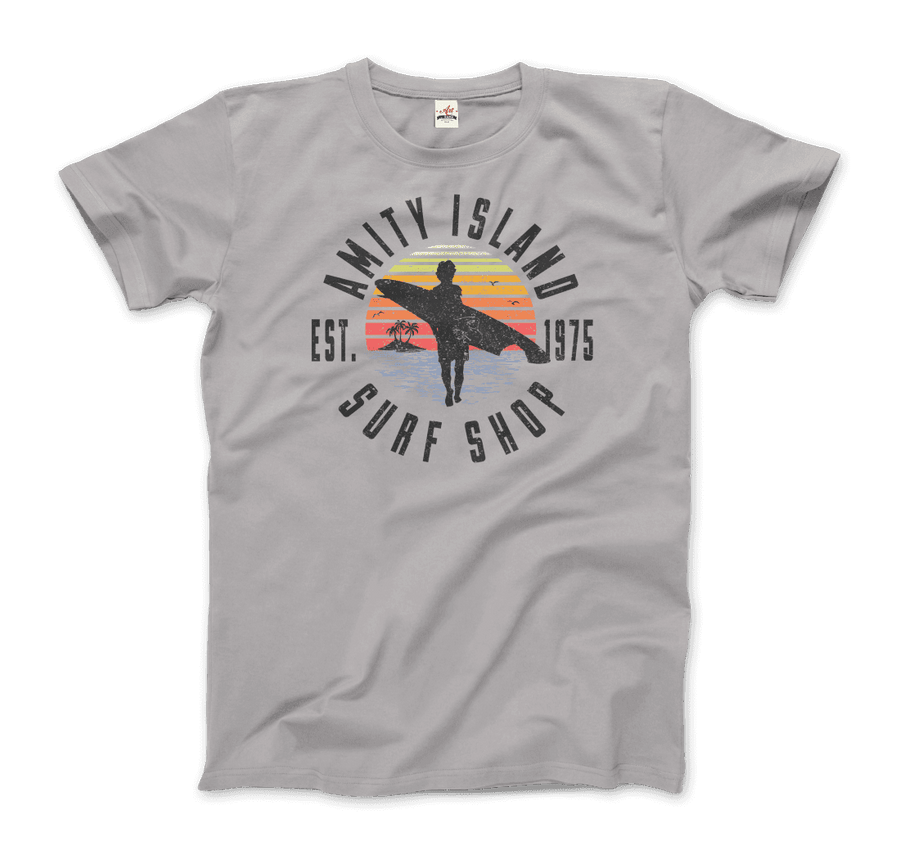 Men's or Women's Amity Island Surf Shop, Jaws T-Shirt- Various Colors