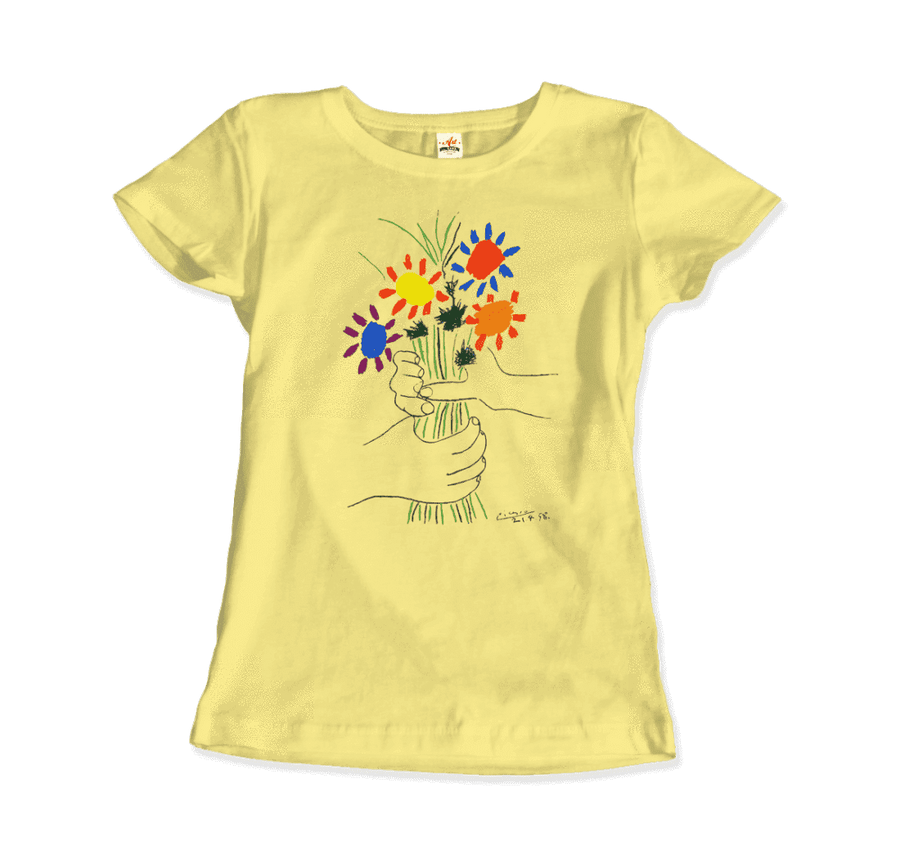 Men's or Women's Men's or Women's Pablo Picasso Bouquet of Peace 1958 Artwork T-Shirt- Various Colors