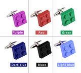 Lego Blocks Cuff Links- 6 Colors