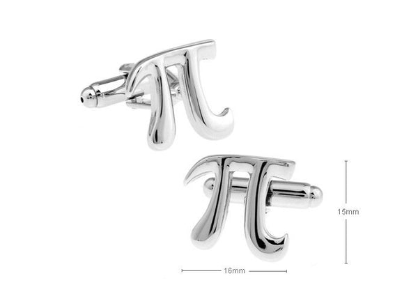 Pi Symbol Cuff Links