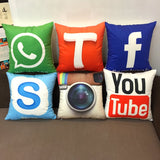 Social Media Logo Pillows & Pillow Cases