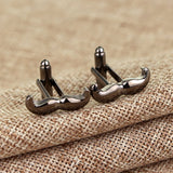 Gun Metal Mustache Cuff Links