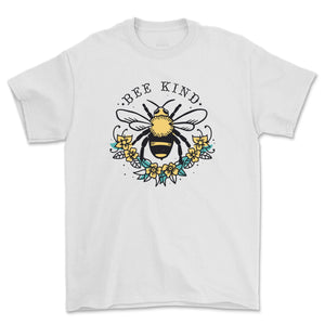 Bee Kind Floral T-Shirt- White