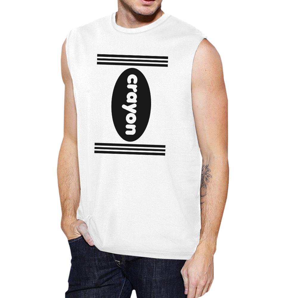 Crayon Muscle Tee- White