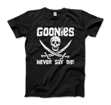 Men's & Women's The Goonies Never Say Die Distressed Design T-Shirt- 6 Colors