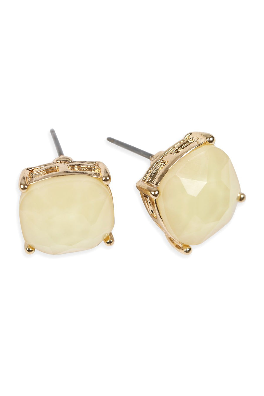 Matte Cushion Cut Post Earrings- 5 Colors
