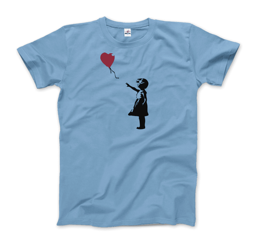 Men's, Women's, or Youth Banksy the Girl With a Red Balloon Artwork T-Shirt- Various Colors