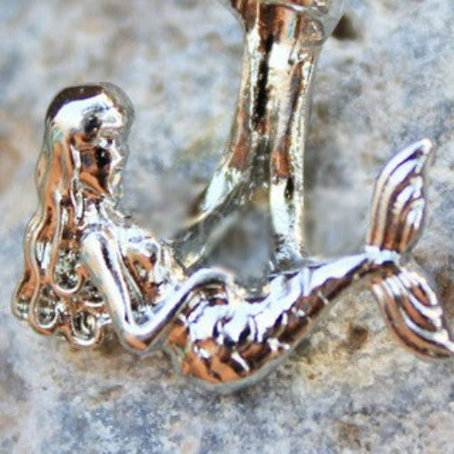 2-In-1 Fish Scale Cabochon Mermaid Navel Ring