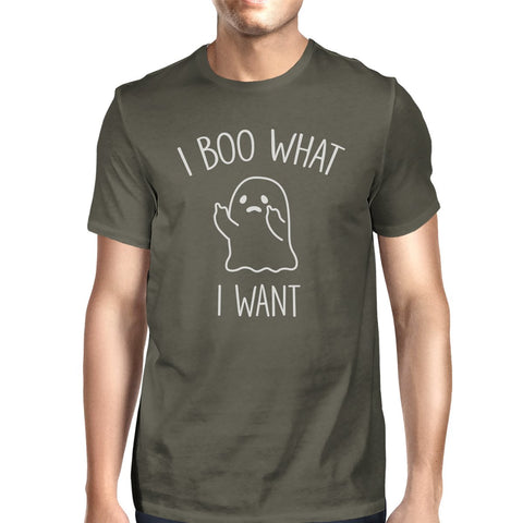 I Boo What I Want Ghost T-Shirt- Dark Grey