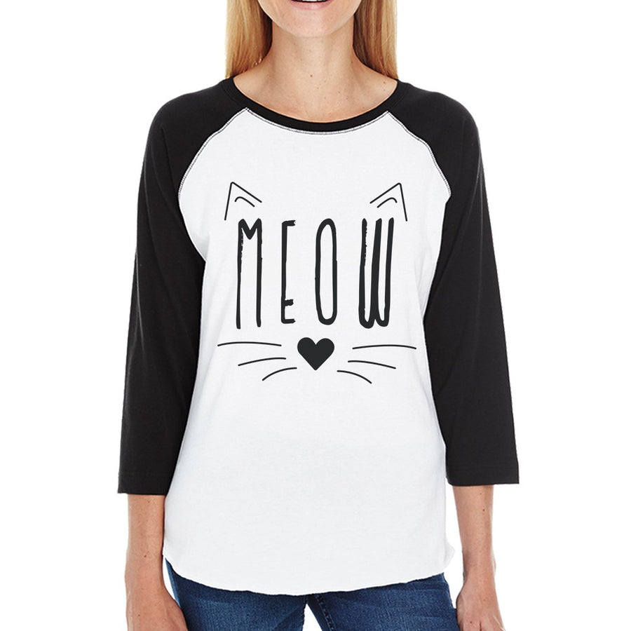 Meow Women's Baseball Tee