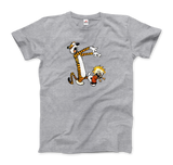 Men's & Women's Calvin and Hobbes Playing Zombies T-Shirt- 2 Colors