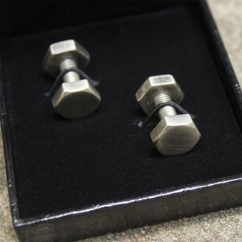 Silver Screw Cuff Links