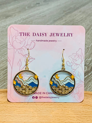 Valley Vignette Fish Hook Earrings