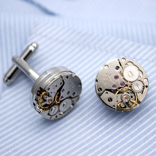 Steam Punk Clockwork Cuff Links