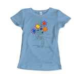 Men's or Women's Men's or Women's Pablo Picasso Bouquet of Peace 1958 Artwork T-Shirt- Various Colors