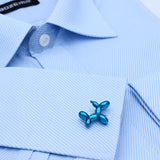 Metallic Blue Balloon Dog Cuff Links