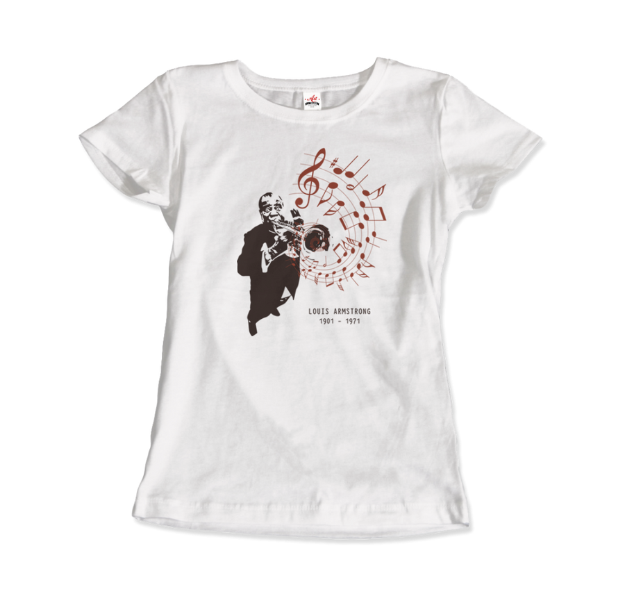Men's or Women's Louis Armstrong (Satchmo) Playing Trumpet T-Shirt- Various Colors