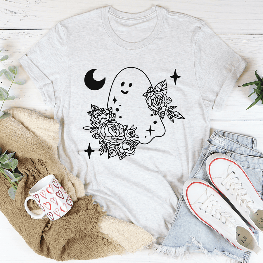 Women's Floral Ghost T-Shirt- 4 Colors