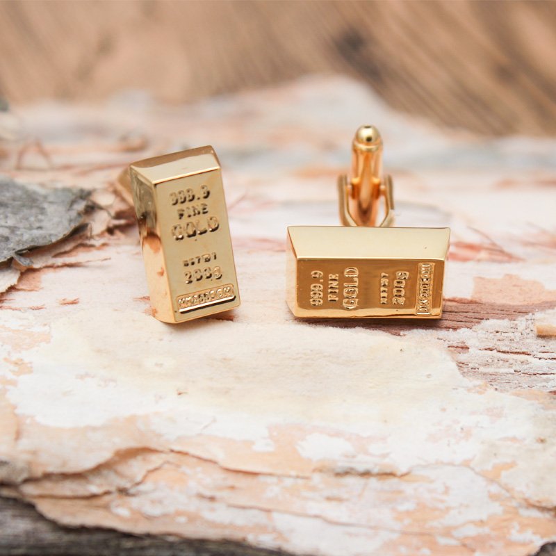 Gold Bar Cuff Links