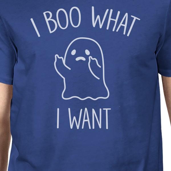 I Boo What I Want Ghost T-Shirt- Royal Blue