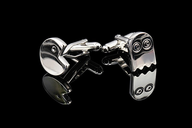 Silver Pac Man Cuff Links