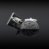 Silver Triangle & Protractor Cuff Links- 3 Options