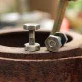Silver Screw Cuff Links