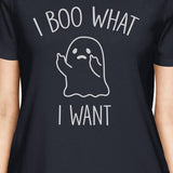 I Boo What I Want Ghost Women's T-Shirt- Navy