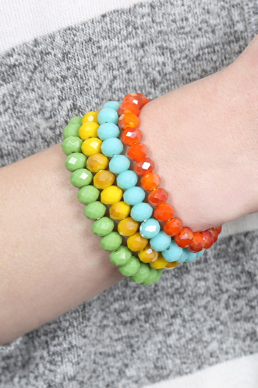 Crystal Beaded Stretch Bracelets- 7 Colors