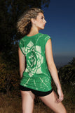 Star Yantra Yoga Tee Shirt Ohm Aspen Green