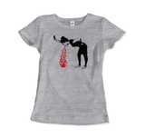 Men's, Women's, or Youth Banksy Lovesick Girl Throwing Up Hearts Artwork T-Shirt- 7 Colors