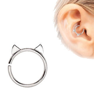 Annealed 316L Stainless Steel Cat Cartilage Earring