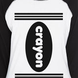 Crayon Women's Baseball Tee