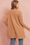 Brushed Melange Open Front Cardigan- 5 Colors