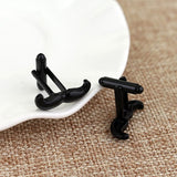 Gun Metal Mustache Cuff Links