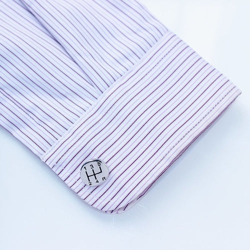Silver Manual Transmission Cuff Links