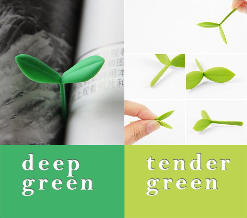 Set of 4 Green Sprout Book Marks
