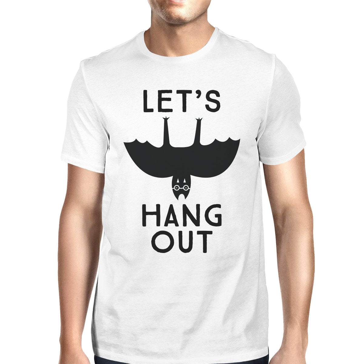 Let's Hang Out Bat T-Shirt- White