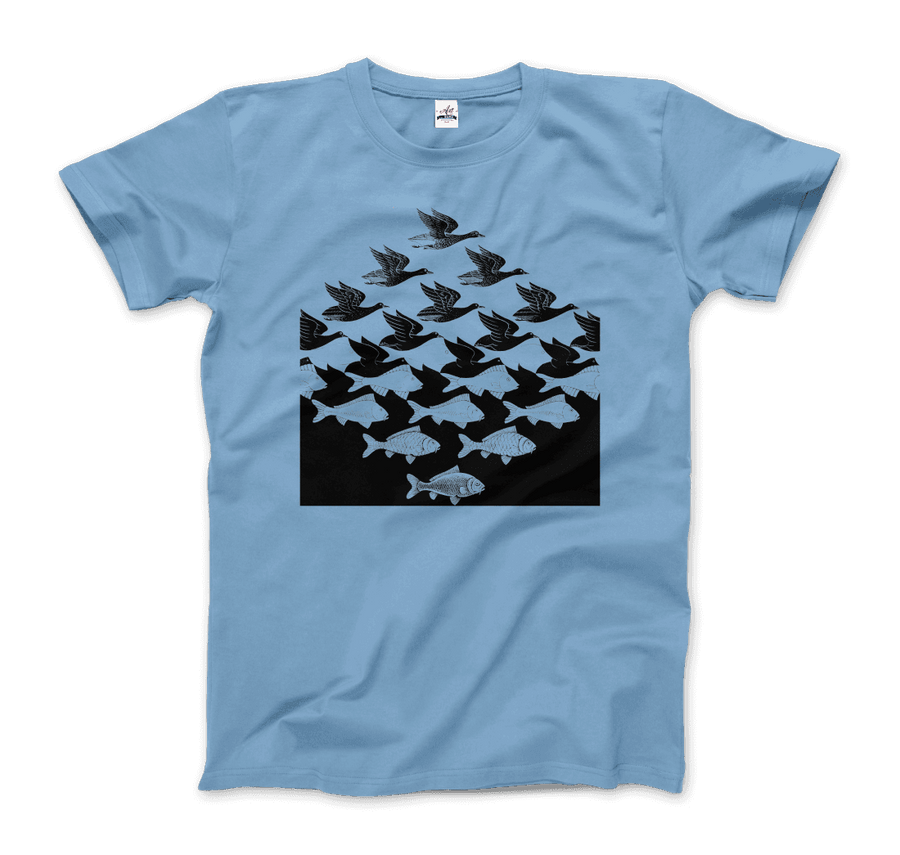 Women's MC Escher Sky and Water I Art T-Shirt- Various Colors