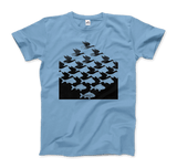 Women's MC Escher Sky and Water I Art T-Shirt- Various Colors