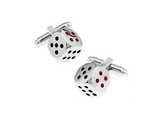 Silver Dice Cuff Links