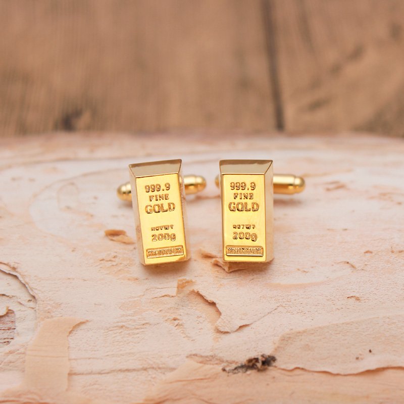 Gold Bar Cuff Links