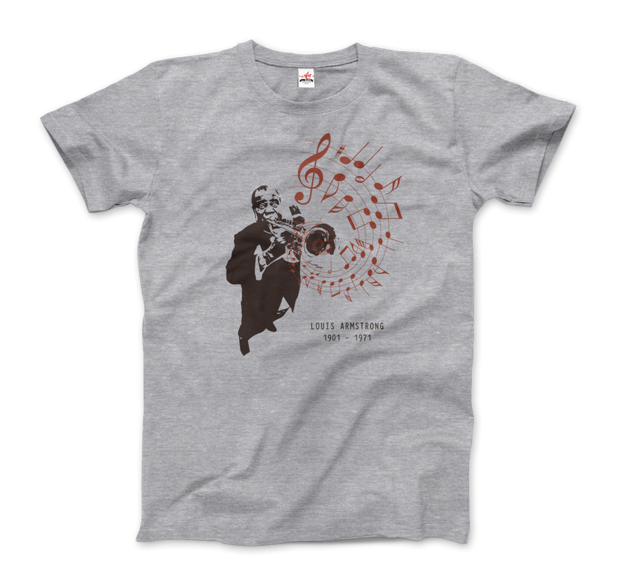 Men's or Women's Louis Armstrong (Satchmo) Playing Trumpet T-Shirt- Various Colors