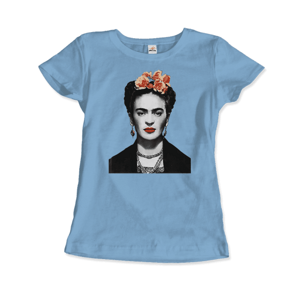 Men's & Women's Frida Kahlo With Flowers Poster Artwork T-Shirt- 6 Colors