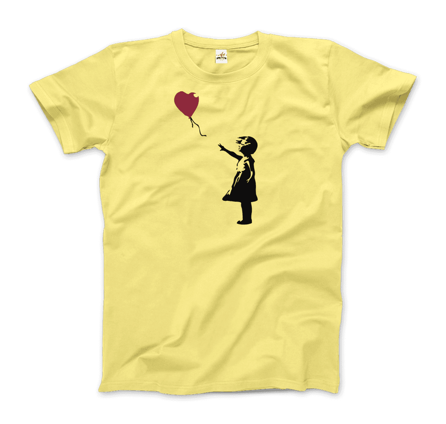 Men's, Women's, or Youth Banksy the Girl With a Red Balloon Artwork T-Shirt- Various Colors