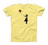Men's, Women's, or Youth Banksy the Girl With a Red Balloon Artwork T-Shirt- Various Colors