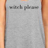 Witch Please Women's Tank Top- Heather Grey