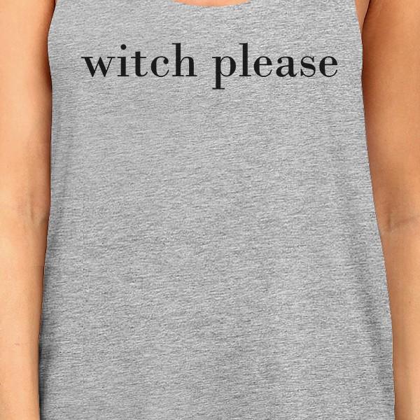 Witch Please Women's Tank Top- Heather Grey