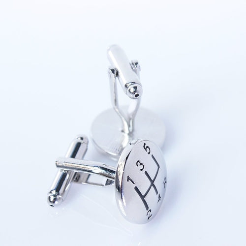 Silver Manual Transmission Cuff Links